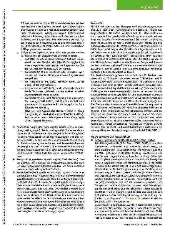 Vorschauseite 6: Ist das Nachspuren auf einem Tablet vergleichbar mit dem Nachspuren auf Papier? Eine explorative Pilotstudie