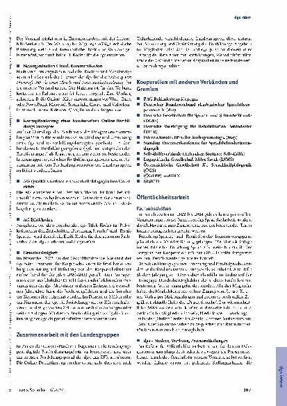 Vorschauseite 3: Tätigkeitsbericht des Geschäftsführenden Vorstands der DGS