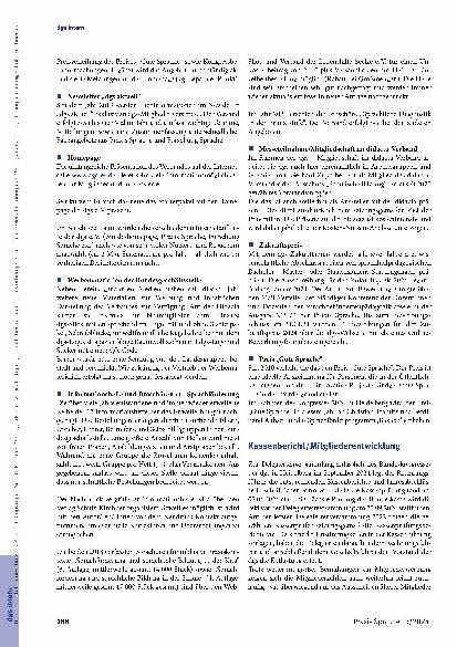 Vorschauseite 4: Tätigkeitsbericht des Geschäftsführenden Vorstands der DGS