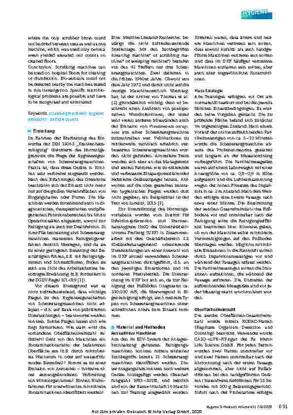 Vorschauseite 2: Scheuersaugmaschinen in medizinischen Einrichtungen