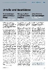 Vorschauseite 1: Urteile und Beschlüsse