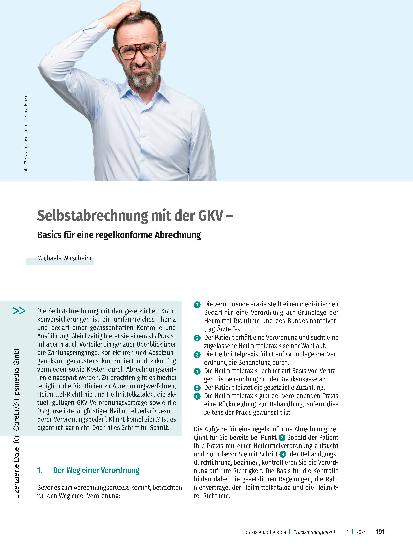 Vorschauseite 1: Selbstabrechnung mit der GKV - Basics für eine regelkonforme Abrechnung