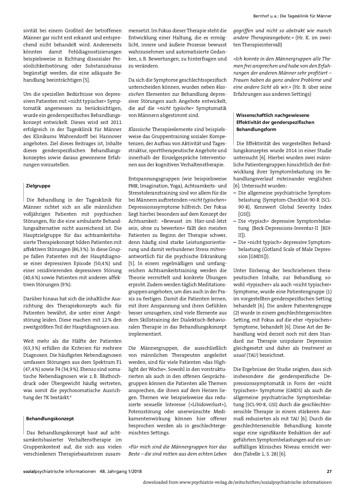 Vorschauseite 2: Die Tagesklinik für Männer