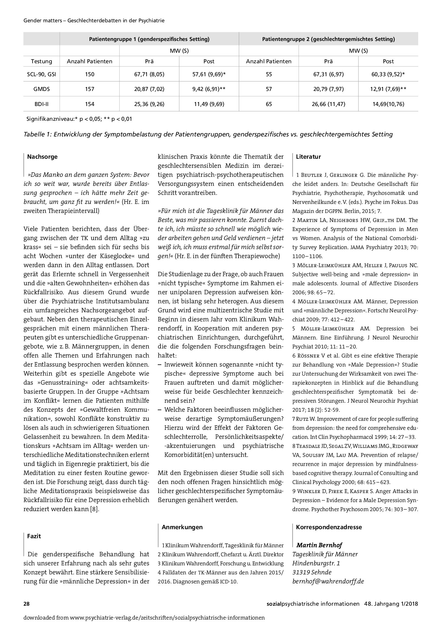 Vorschauseite 3: Die Tagesklinik für Männer