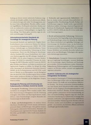 Vorschauseite 2: Vom Risiko zur Resilienz: Cybersecurity als strategische Aufgabe in Kliniken