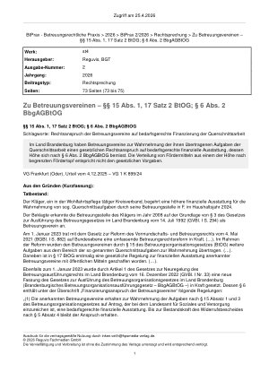 Vorschauseite 1: Zu Betreuungsvereinen