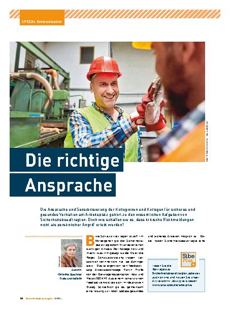 Vorschauseite 1: Die richtige Ansprache.