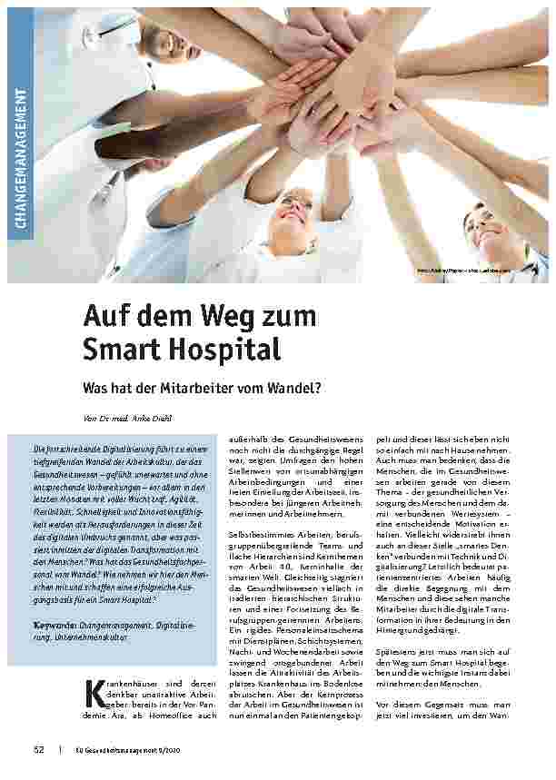 Vorschauseite 1: Auf dem Weg zum Smart Hospital: Was hat der Mitarbeiter vom Wandel?