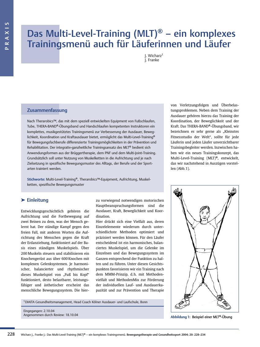 Vorschauseite 1: Das Multi-Level-Training (MLT)® - ein komplexes Trainingsmenü auch für Läuferinnen und Läufer