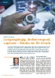 Vorschauseite 1: Lungengängig, krebserregend, explosiv – Stäube im 3D-Druck
