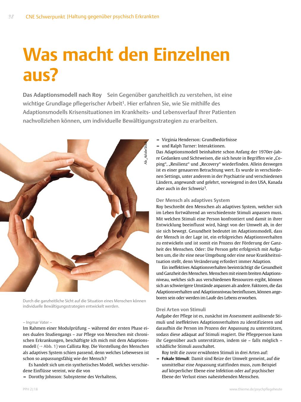 Vorschauseite 1: Was macht den Einzelnen aus?