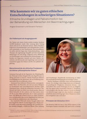 Vorschauseite 1: Wie kommen wir zu guten ethischen Entscheidungen in schwierigen Situationen?