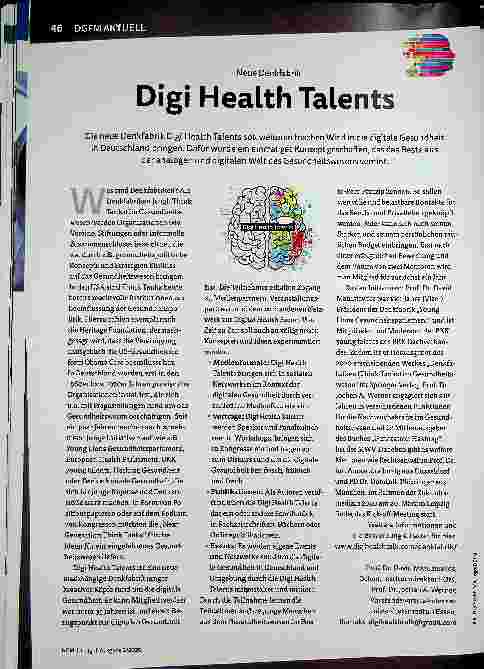 Vorschauseite 1: Neue Denkfabrik DigiHealth Talents