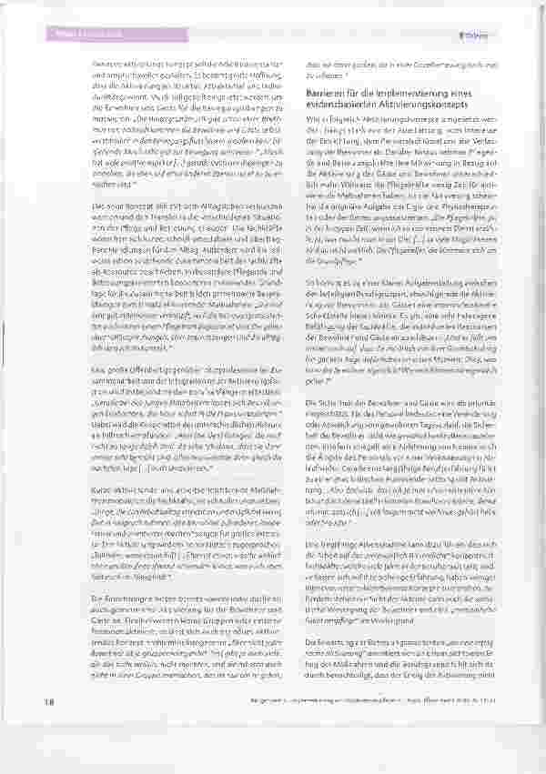 Vorschauseite 4: Implementierung von aktivierenden pflegerischen Konzepten für Menschen mit Demenz