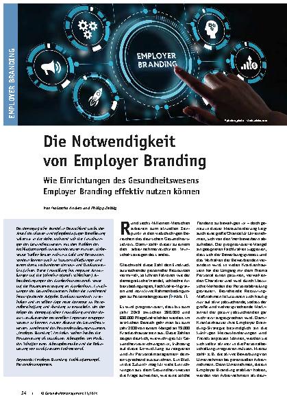 Vorschauseite 1: Die Notwendigkeit von Employer Branding: Wie Einrichtungen des Gesundheitswesens Employer Branding effektiv nutzen können.