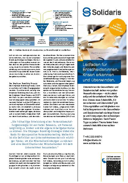 Vorschauseite 2: Die Notwendigkeit von Employer Branding: Wie Einrichtungen des Gesundheitswesens Employer Branding effektiv nutzen können.