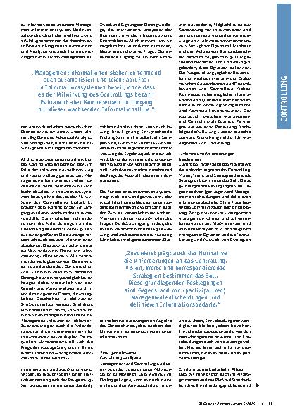 Vorschauseite 2: Digitalisierung und Controlling Erweiterte Möglichkeiten gemeinsam gestalten