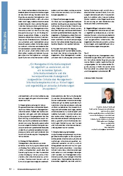 Vorschauseite 3: Digitalisierung und Controlling Erweiterte Möglichkeiten gemeinsam gestalten