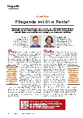 Vorschauseite 1: Pflegende mit 61 in Rente?
