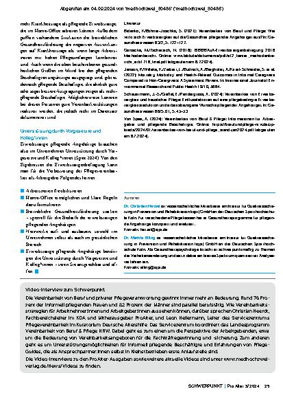 Vorschauseite 3: Beruf und Pflege vereinbaren: Erkenntnisse aus einer repräsentativen Umfrage unter Erwerbstätigen