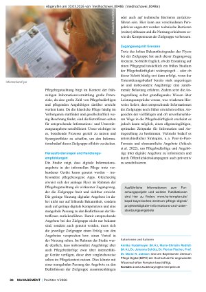 Vorschauseite 4: Digitale Informationsangebote in der Pflege – analog vermittelt?