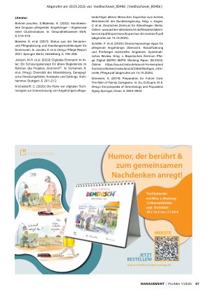 Vorschauseite 5: Digitale Informationsangebote in der Pflege – analog vermittelt?