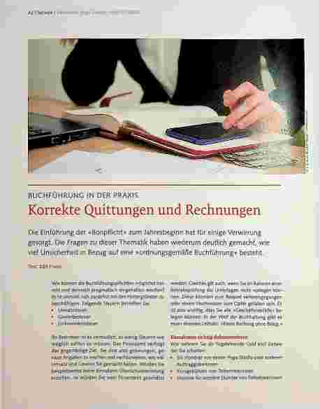 Vorschauseite 1: BUCHFÜHRUNG IN DER PRAXIS Korrekte Quittungen und Rechnungen