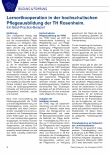 Vorschauseite 1: BILDUNG & FÜHRUNG Lernortkooperation in der hochschulischen Pflegeausbildung an der TH Rosenheim. Ein Best-Practice-Beispiel.