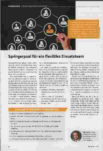 Vorschauseite 1: Springerpool für ein flexibles Einsatzteam