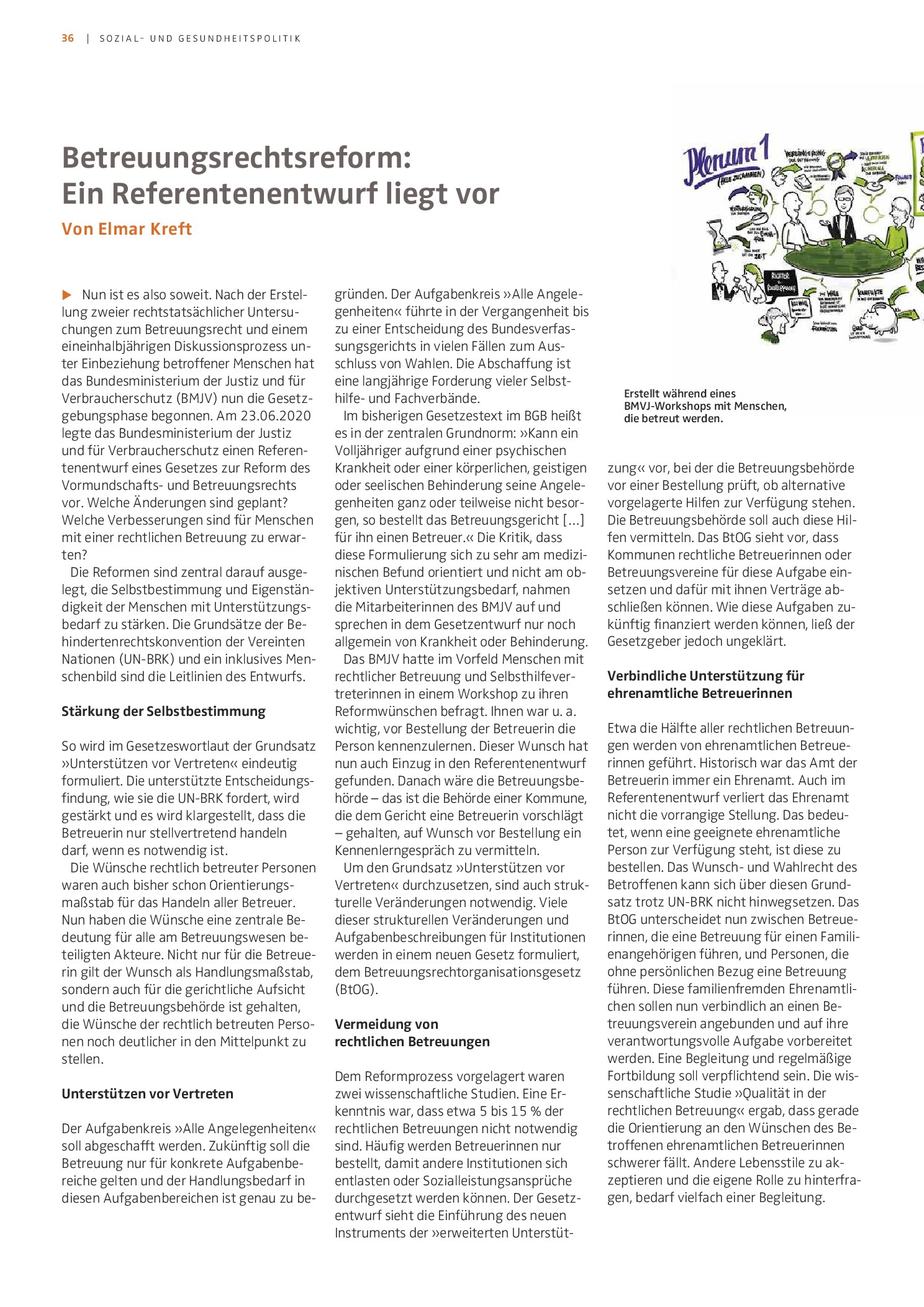 Vorschauseite 1: Betreuungsrechtsreform: Ein Referentenentwurf liegt vor