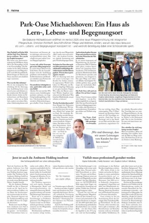 Vorschauseite 1: Park-Oase Michaelshoven: Ein Haus als Lern-, Lebensund Begegnungsort