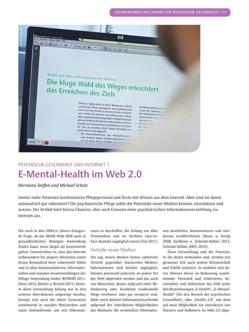 Vorschauseite 1: E-Mental-Health im Web 2.0
