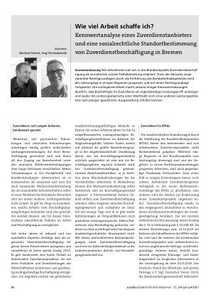 Vorschauseite 1: Wie viel Arbeit schaffe ich? Kennwertanalyse eines Zuverdienstanbieters und eine sozialrechtliche Standortbestimmung von Zuverdienstbeschäftigung in Bremen