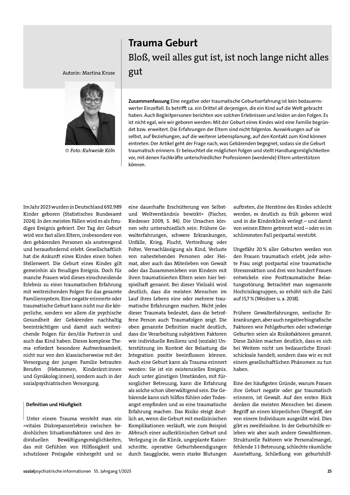 Vorschauseite 1: Trauma Geburt – Bloß, weil alles gut ist, ist noch lange nicht alles gut