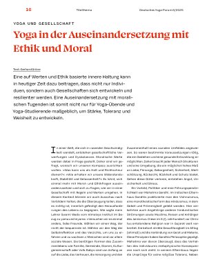 Vorschauseite 1: Yoga in der Auseinandersetzung mit Ethik und Moral