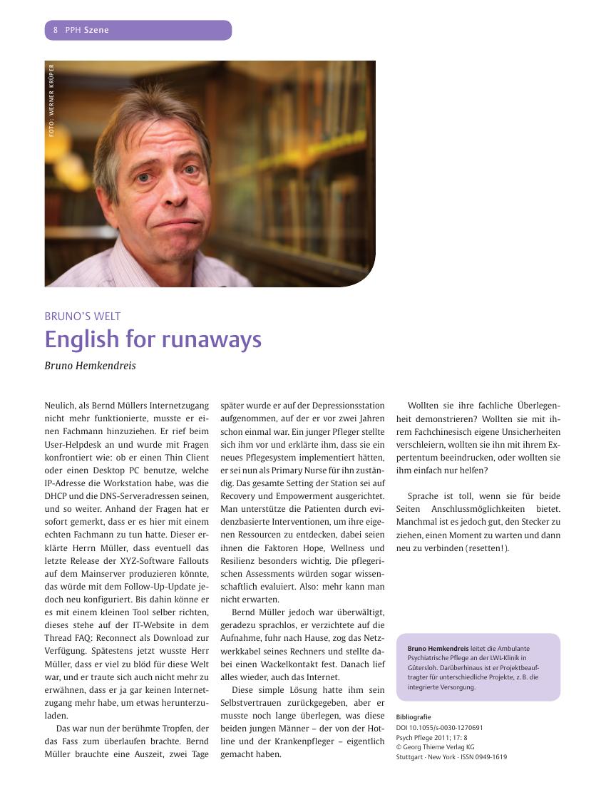 Vorschauseite 1: English for runaways