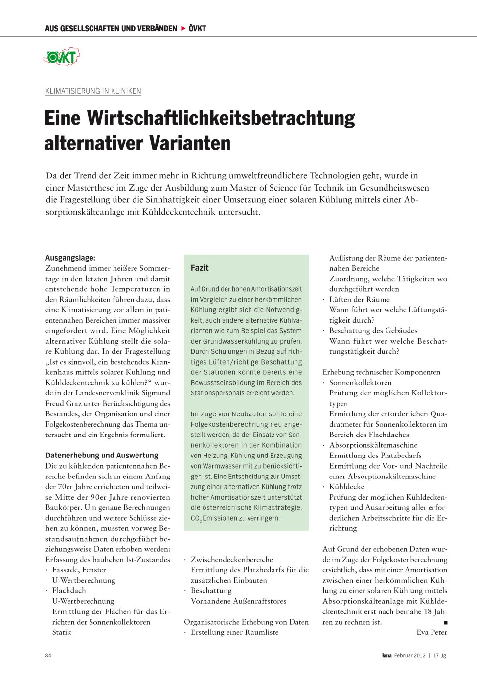 Vorschauseite 1: Eine Wirtschaftlichkeitsbetrachtung alternativer Varianten
