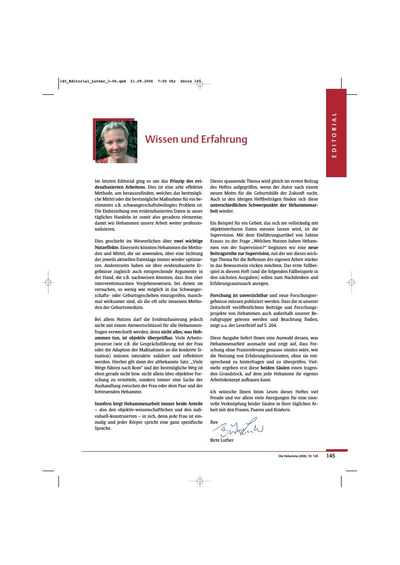 Vorschauseite 1: Wissen und Erfahrung