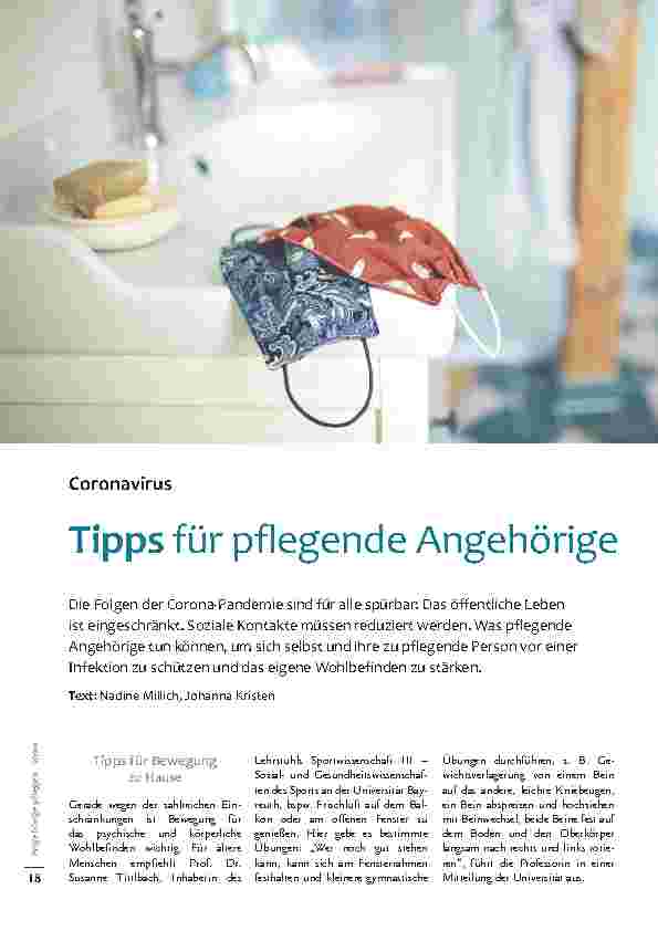 Vorschauseite 1: Tipps für pflegende Angehörige