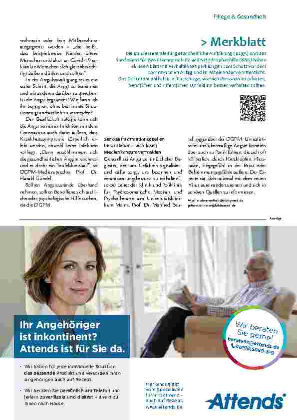 Vorschauseite 4: Tipps für pflegende Angehörige