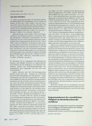 Vorschauseite 2: Zum Personalvertretungsrecht Gegenstandswert der anwaltlichen Tätigkeit