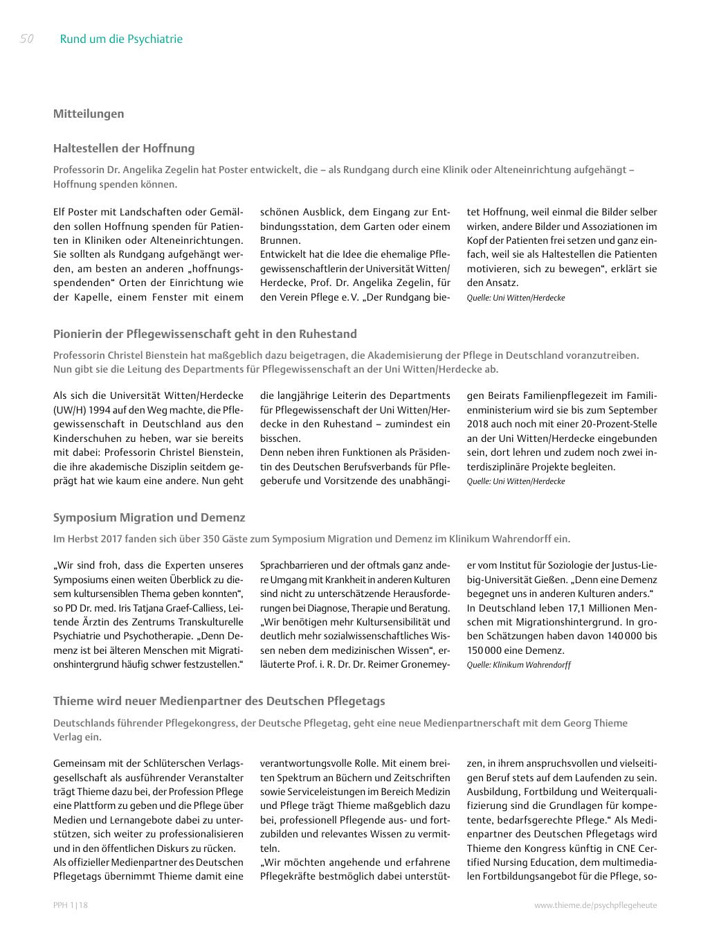 Vorschauseite 1: Mitteilungen