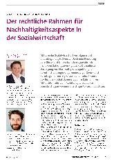 Vorschauseite 1: Der rechtliche Rahmen für Nachhaltigkeitsaspekte in der Sozialwirtschaft