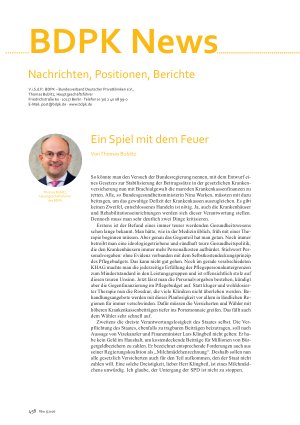 Vorschauseite 1: Ein Spiel mit dem Feuer