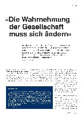 Vorschauseite 1: "Die Wahrnehmung der Gesellschaft muss sich ändern."