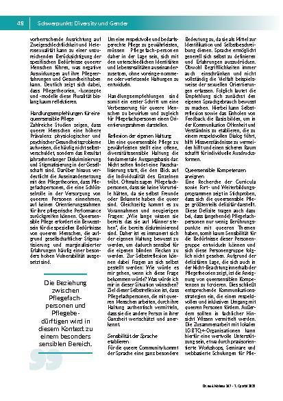 Vorschauseite 3: Pflegetheorien im Kontext queersensibler Pflege. Neue Perspektiven und Handlungsimpulse für die professionelle Pflegepraxis