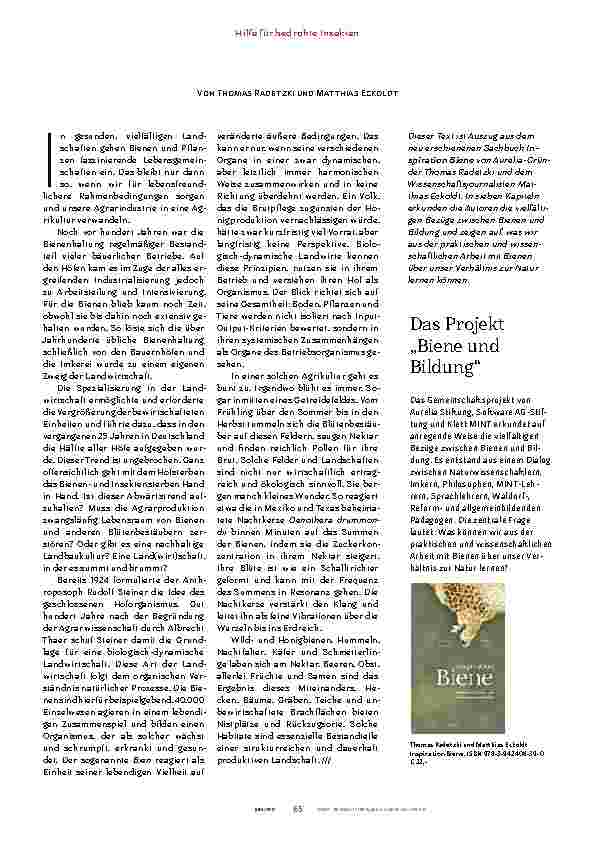 Vorschauseite 2: Wenn Pflanzen dem Summen der Bienen lauschen
