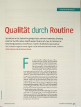 Vorschauseite 2: Qualität durch Routine