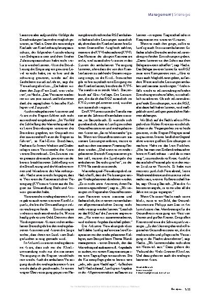 Vorschauseite 4: Sektorenübergreifende Einrichtungen: Stress an der Schnittstelle