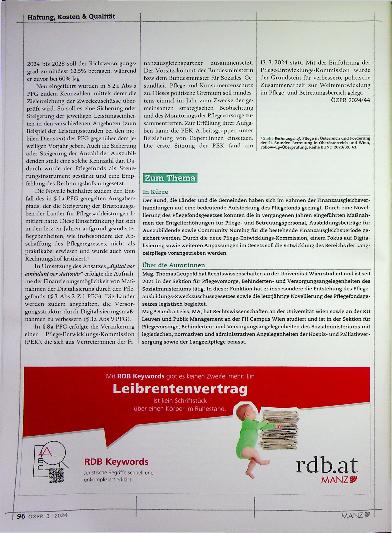 Vorschauseite 3: Die Neuerungen im Pflegefondsgesetz (PFG) infolge des Finanzausgleichs 2024-2028.